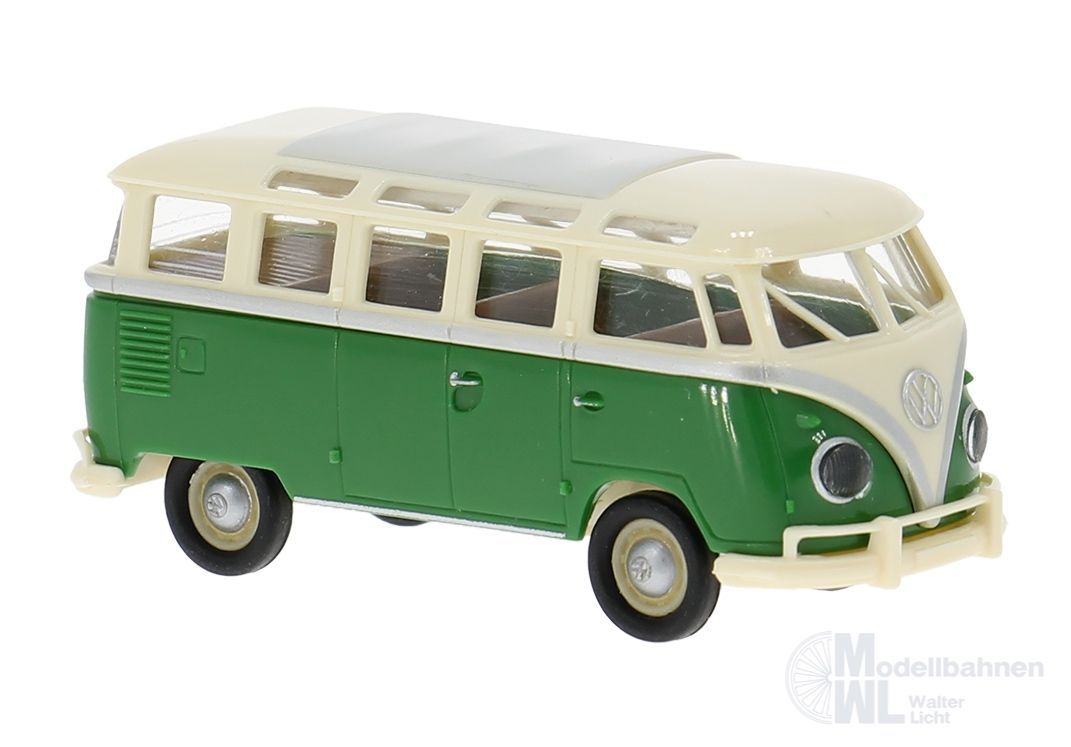 Brekina 31854 - VW T1b Samba in hellbeige/grün H0 1:87