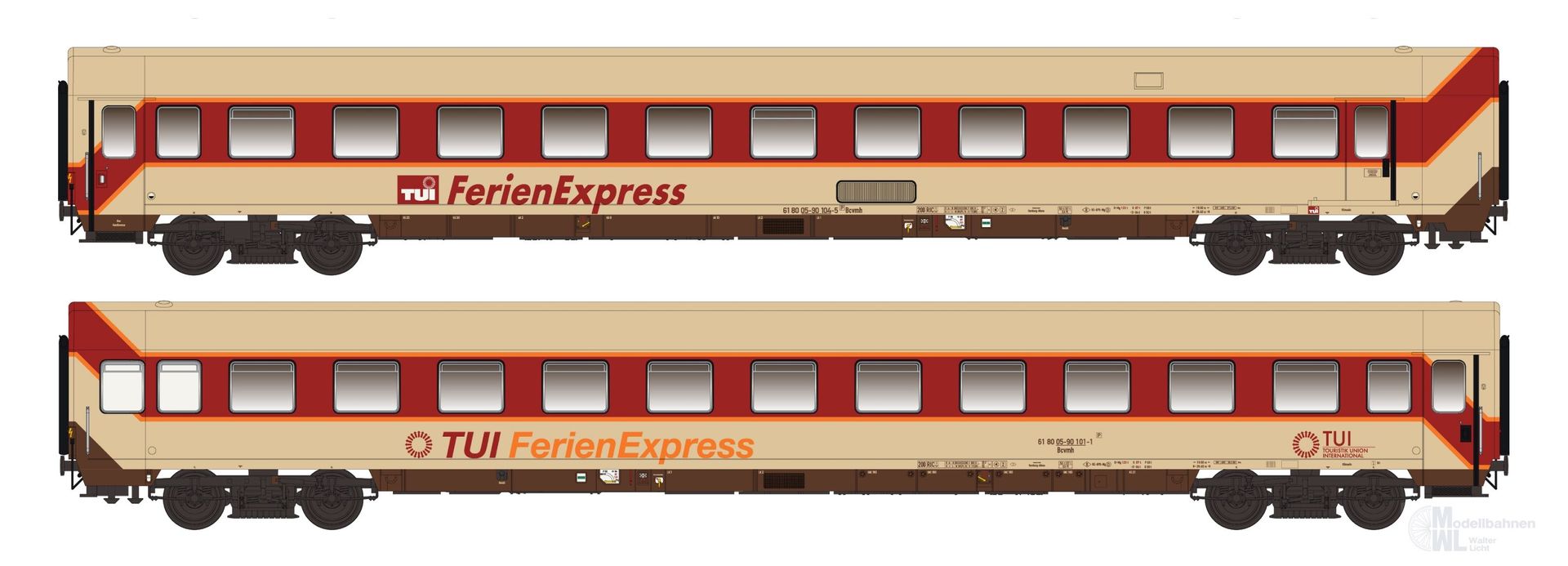 LS Models 96028N - Personenwagen Set TUI Ferienexpress Ep.IV 2.tlg. Set I N LS Models 96028N - Personenwagen Set TUI Ferienexpress Ep.IV 2.tlg. Set I N