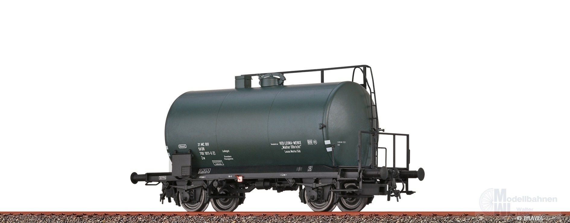 Brawa 50050 - Kesselwagen DR Ep.IV Zw 21 50 700 1011-5 H0/GL Brawa 50050 - Kesselwagen DR Ep.IV Zw 21 50 700 1011-5 H0/GL
