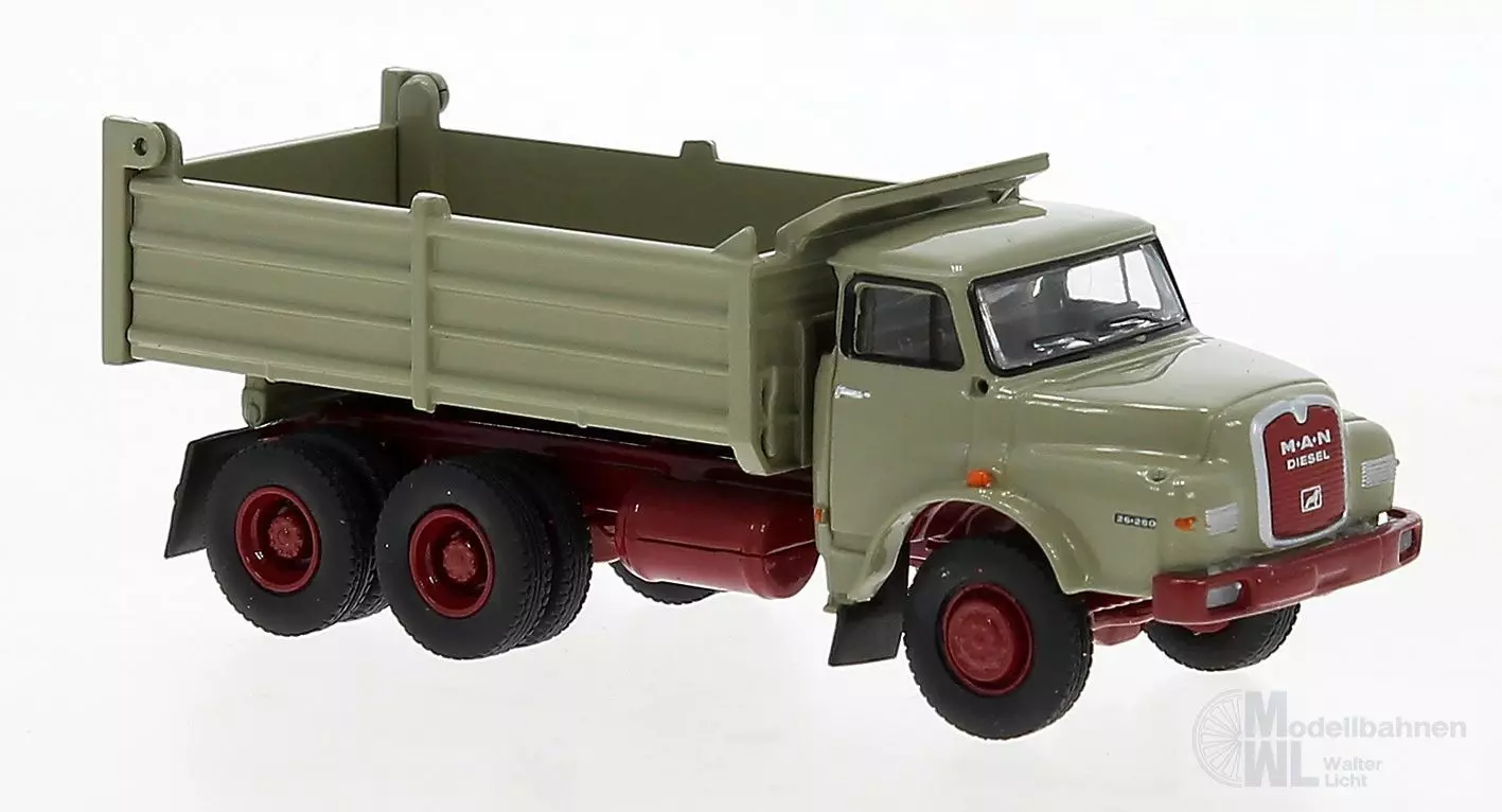 Brekina 78105 - MAN 26.280 H Kipper, graubeige H0 1:87