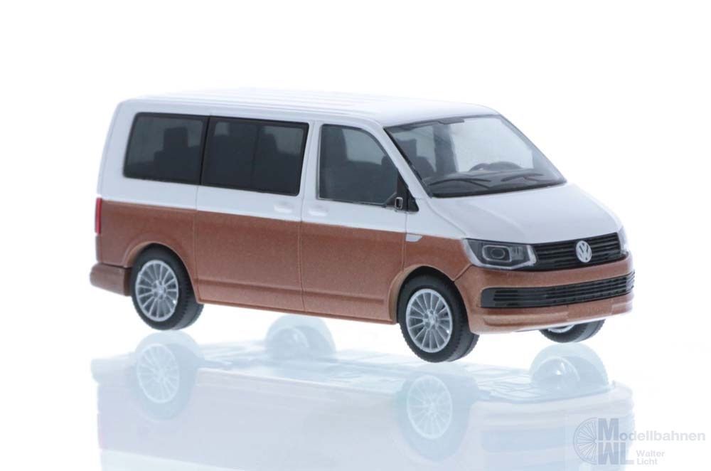 Rietze 11663 - Volkswagen T6 Bus KR candyweiß/copper bronze H0 1:87