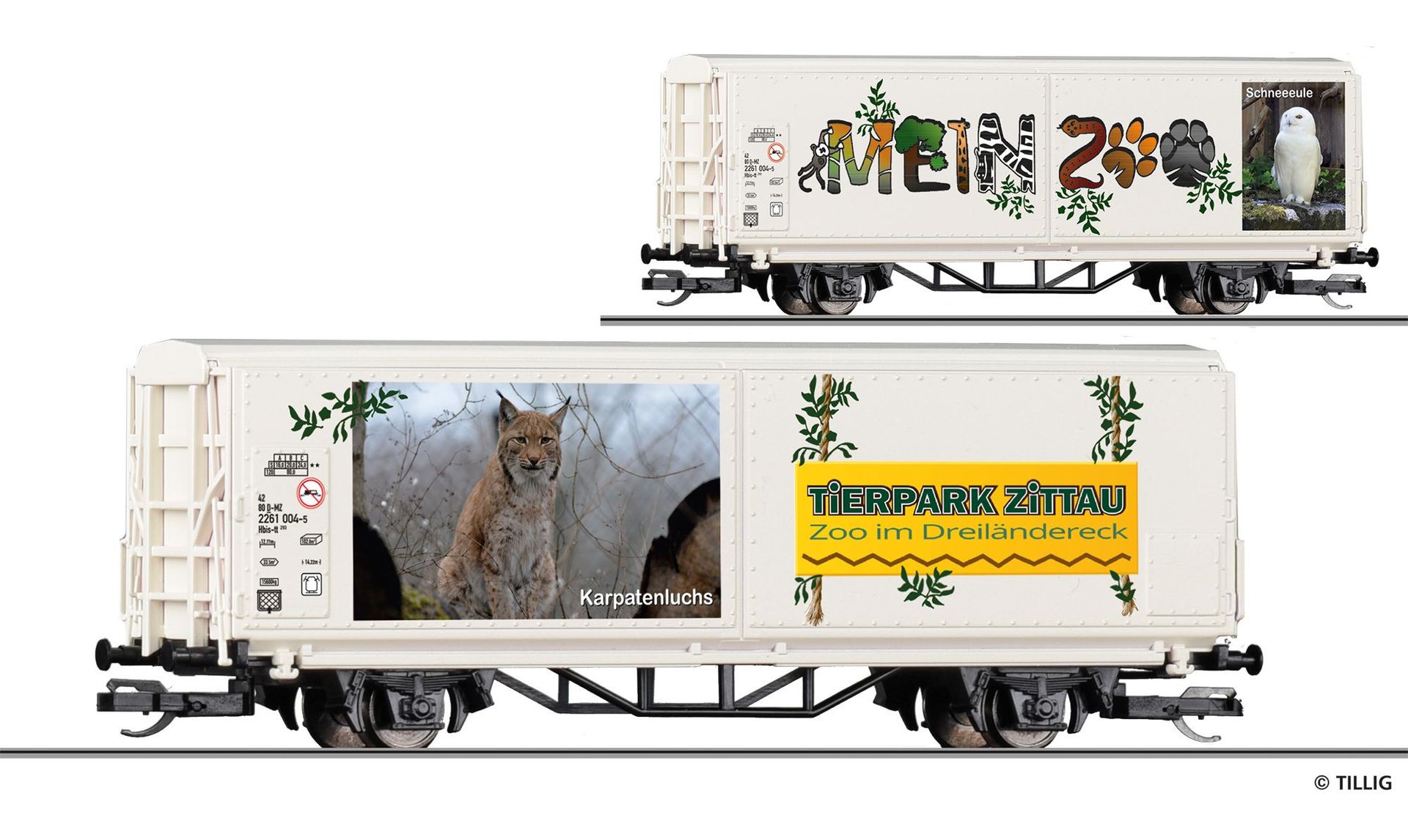 Tillig 14852 - START Schiebewandwagen Mein Zoo Hbis-tt TT 1:120 Tillig 14852 - START Schiebewandwagen Mein Zoo Hbis-tt TT 1:120