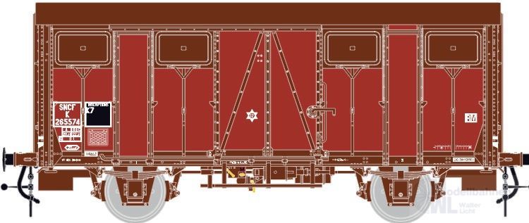 LS Models 31306 - Güterwagen ged. SNCF Ep.IVa OCEM K29 Permaplex H0/GL