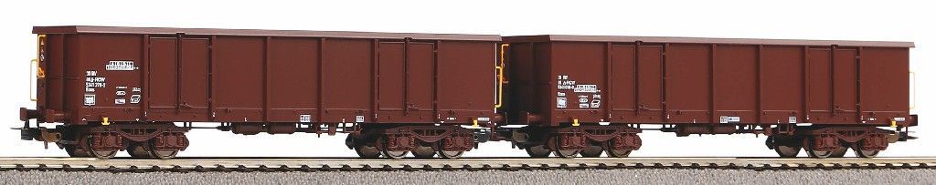 Piko 58237 - Güterwagen Set RCW Ep.VI Eaos 2.tlg. mit Holzladung H0/GL