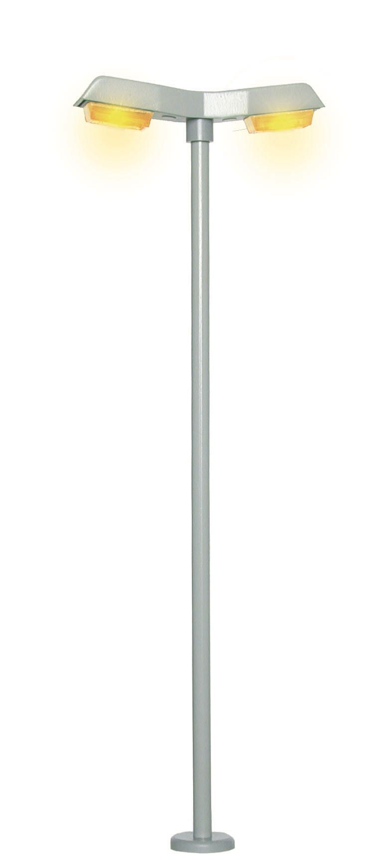 Viessmann 6098 - Straßenleuchte modern doppelt LED gelb H0 1:87