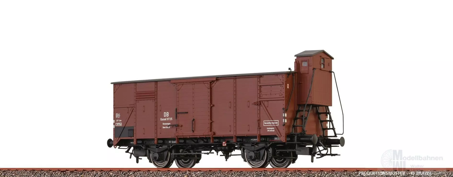 Brawa 51247 - Güterwagen ged. DB Ep.III Bremswagen Kassel 9725 H0/GL