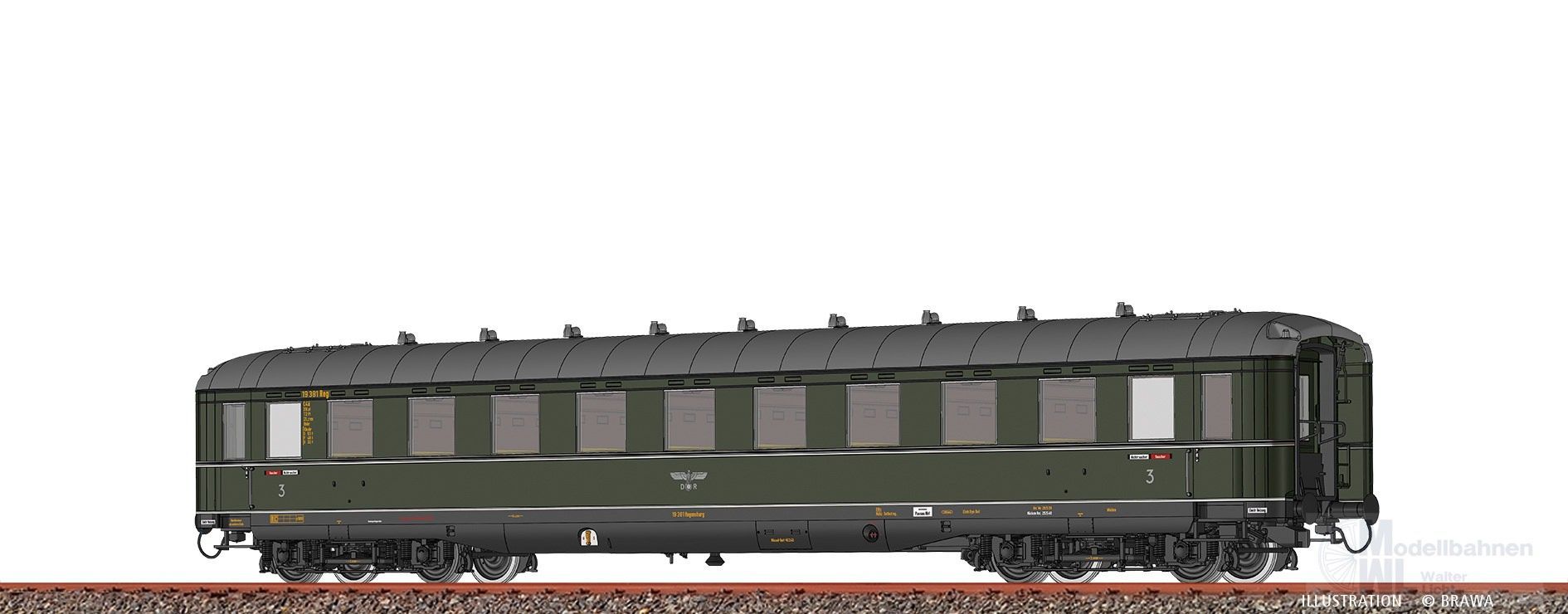 Brawa 51024 - Schürzenwagen DRG Ep.II C4i 19 381 Reg H0/GL BASIC