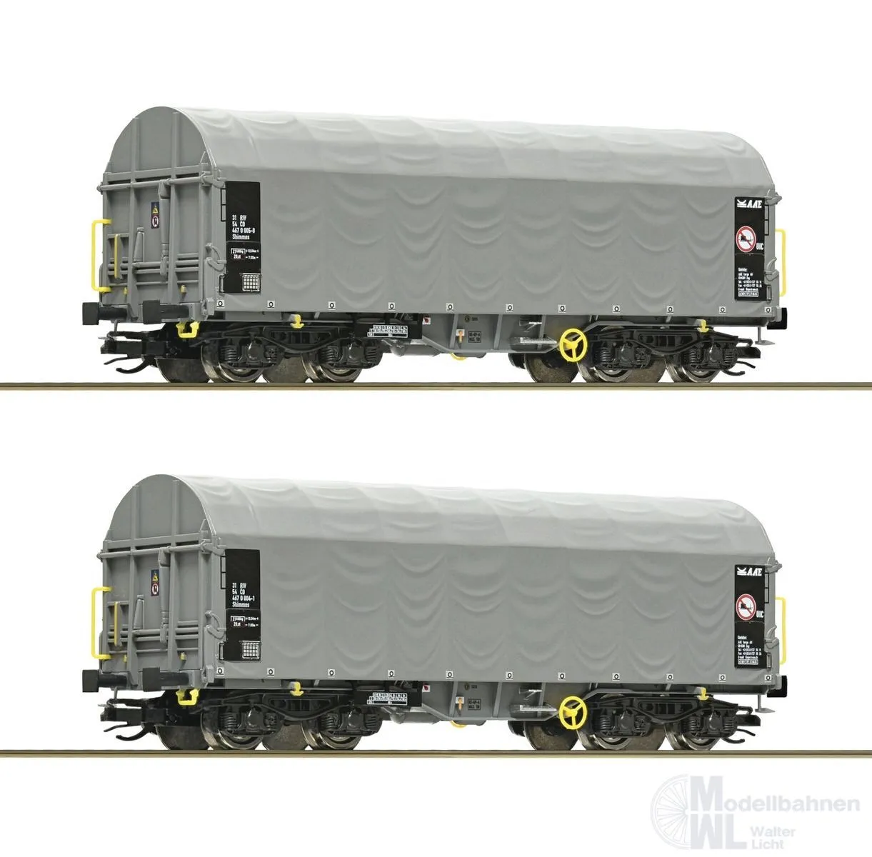 Roco 6680025 - Schiebeplanenwagen Set CD Cargo Ep.V 2.tlg. TT 1:120