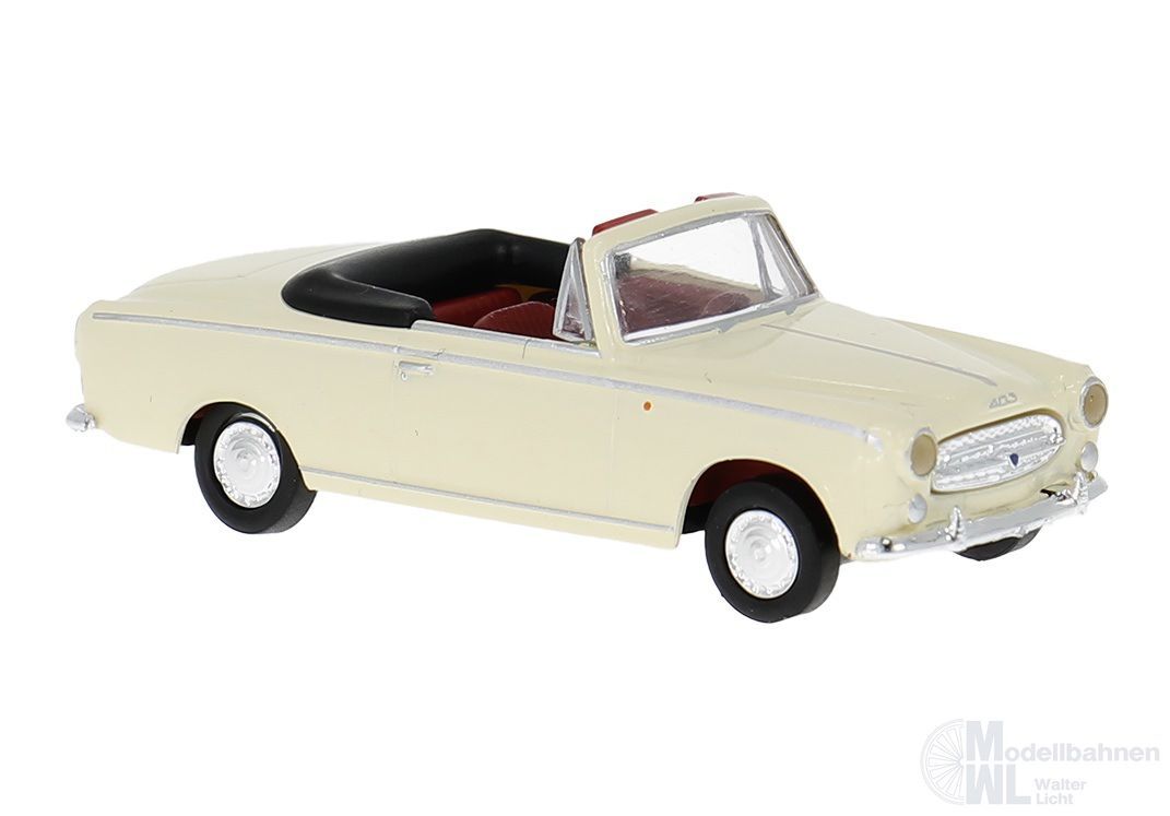 Brekina 29163 - Peugeot 403 Cabrio in perlweiß H0 1:87
