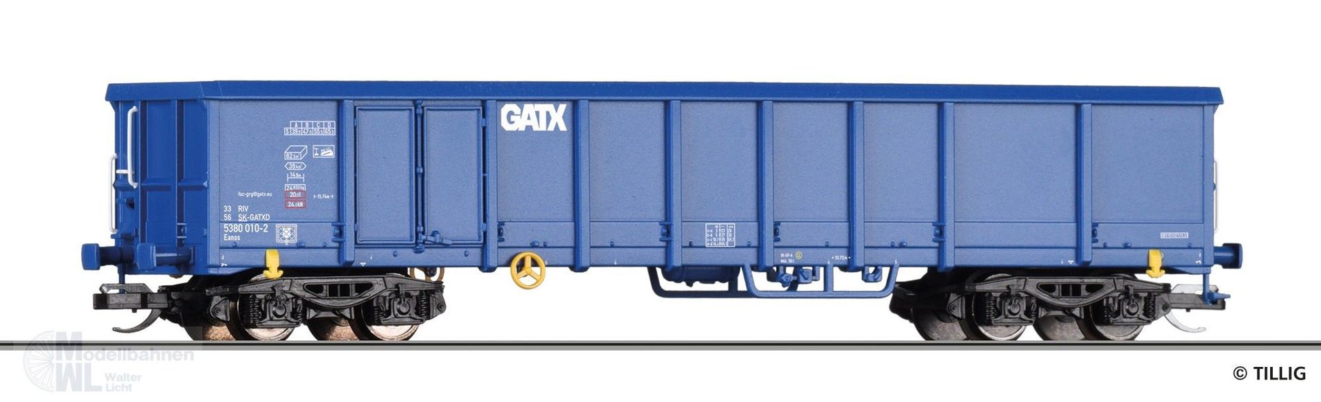 Tillig 15725 - Güterwagen offen GATX Ep.VI Eaons TT 1:120