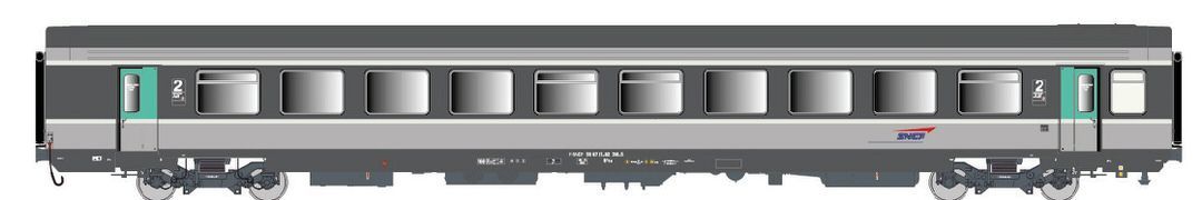 LS Models 40606 - Personenwagen SNCF Ep.V Vtu B10rtu 2.Kl. mit IB H0/GL