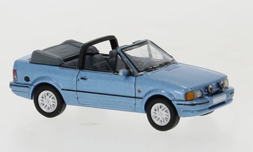 foto_gross PCX-Models 870158 - Ford Escort IV Cabriolet metallic hellblau 1986 H0 1:87