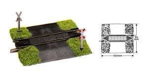 Fleischmann 6197 - Unbeschrankter Bahnübergang für PROFI-Gleis H0/GL