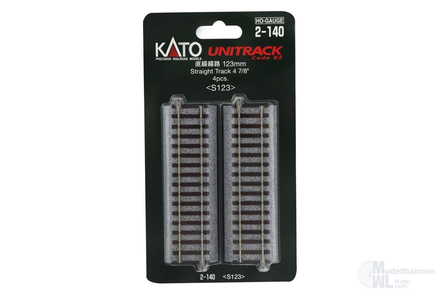 Kato 2-140 - Gleis gerade 123 mm H0 1:87