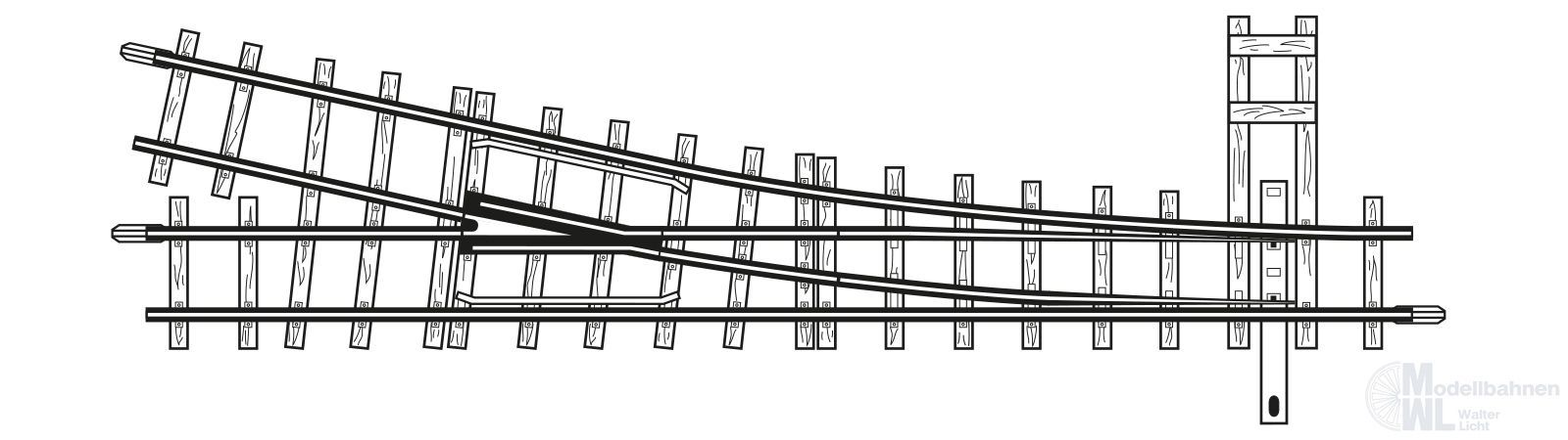 Bemo 4010000 - Weiche rechts 12° 147 mm R 515 H0e