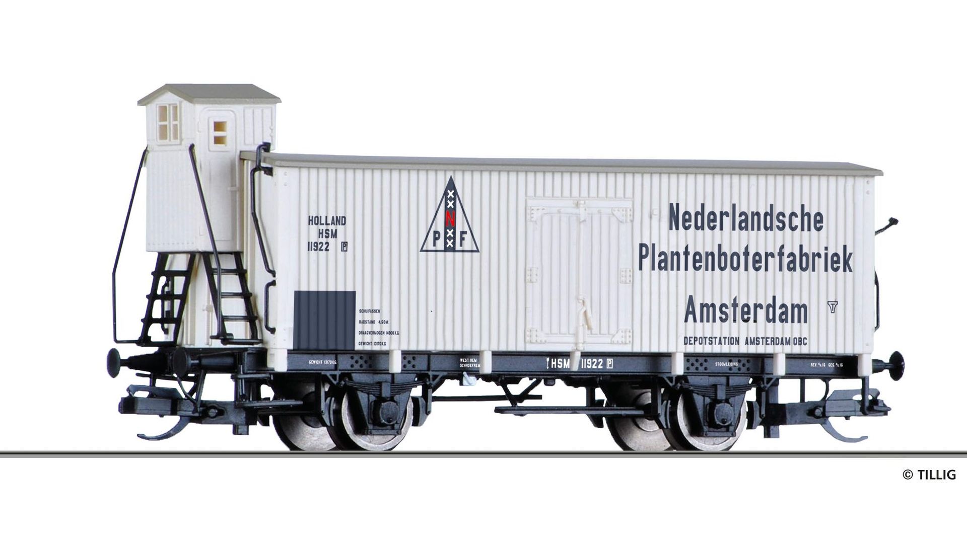 Tillig 17922 - Wärmeschutzwagen HSM Ep.I Nederlandsche Plantenboterfabriek TT 1:120