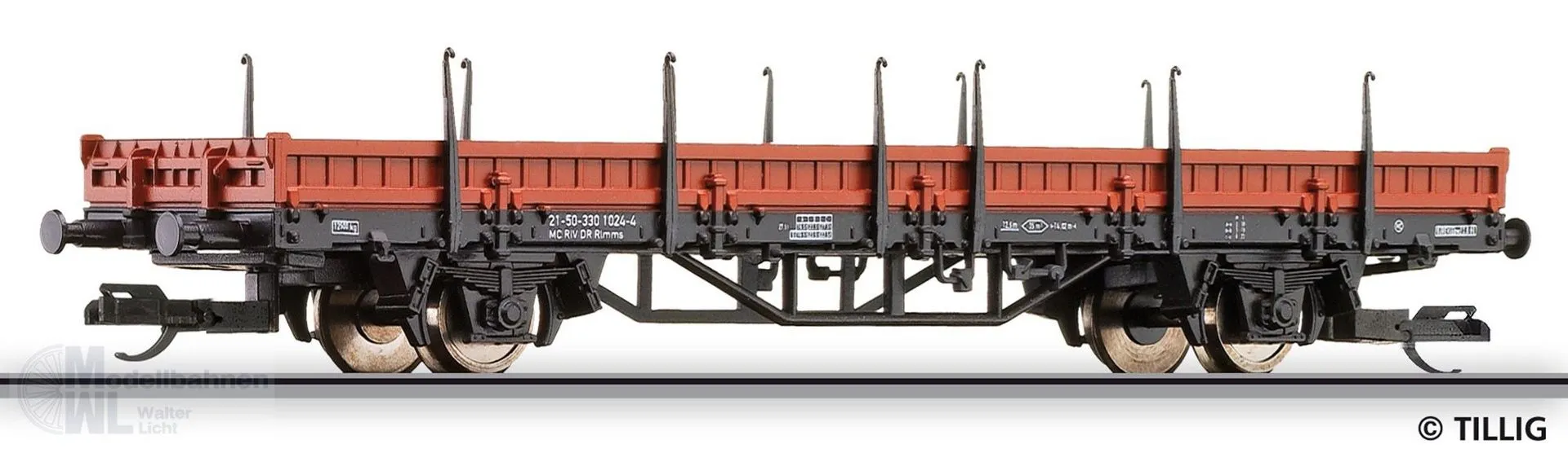 Tillig 502577 - Niederbordwagen DR Ep.III Ks (ex. 14751) TT 1:120