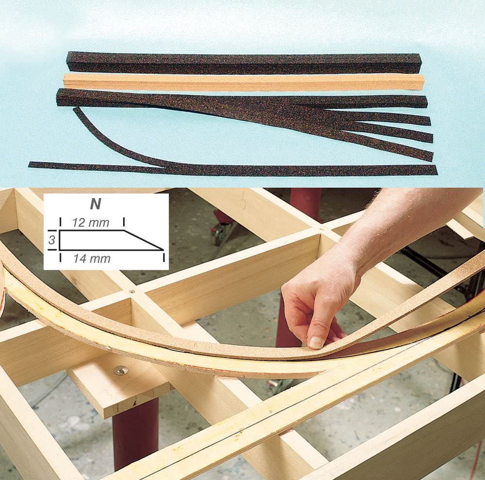 Heki 3181 - Korkgleisbettung hell 3,6 Meter N 1:160
