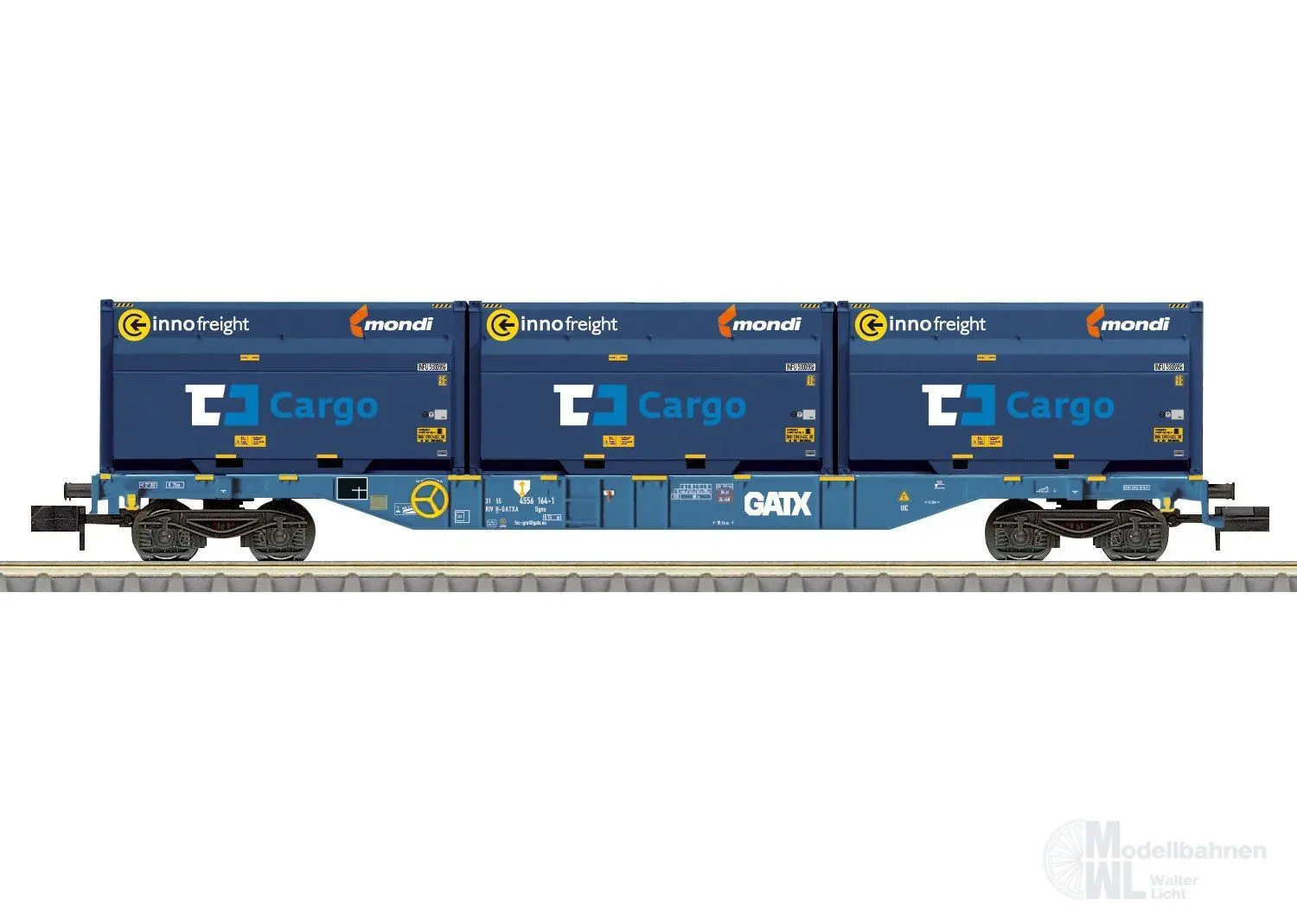 Trix 18434 - Containertragwagen GATX Ep.VI N 1:160