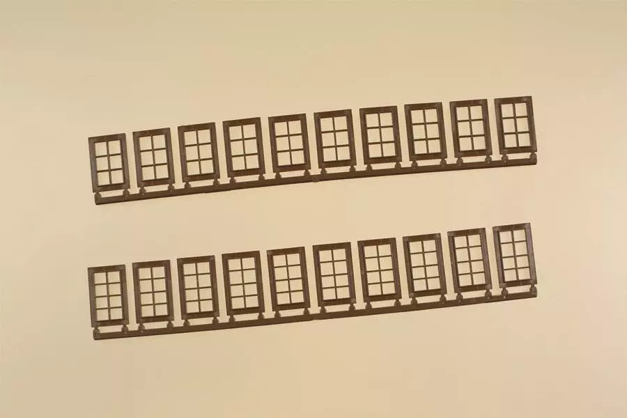 Auhagen 80223 - Fenster Q, R braun H0 1:87