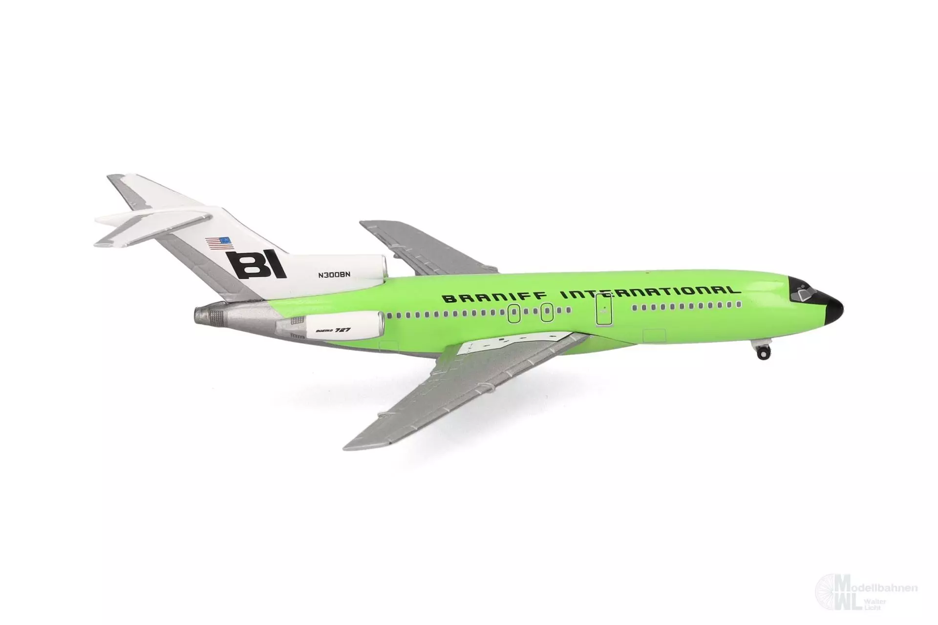 Herpa 537988 - Boeing 727-100 Braniff lime green 1:500