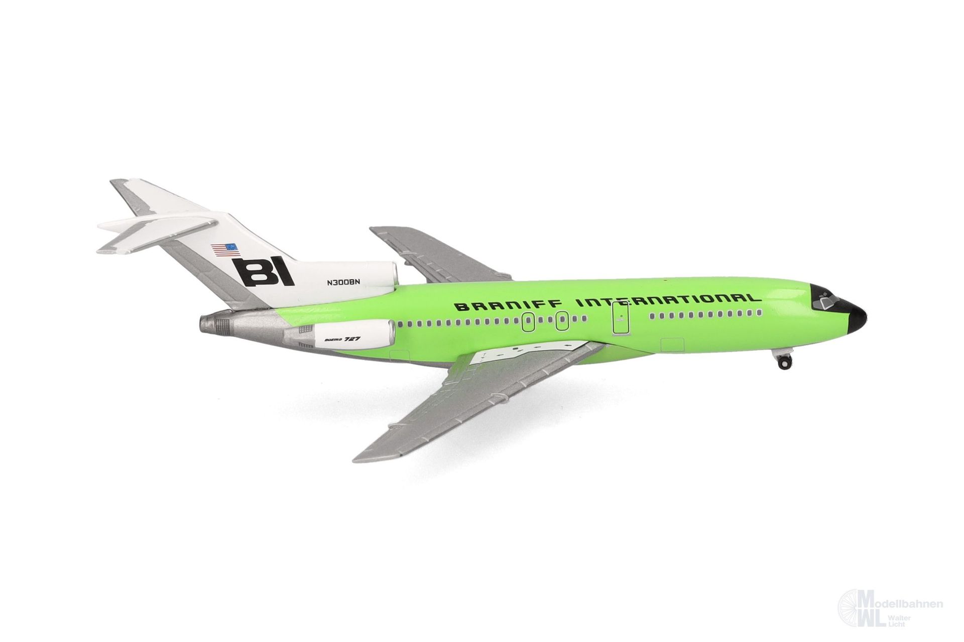 Herpa 537988 - Boeing 727-100 Braniff lime green 1:500
