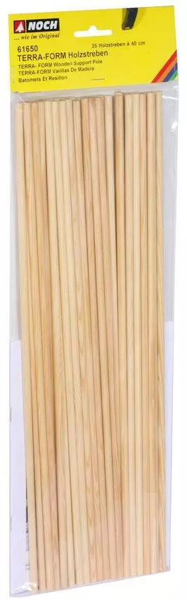 Noch 61650 - Holzstreben 40 cm lang, 35 Stück G/1/0/H0/H0m/H0e/TT/N/Z
