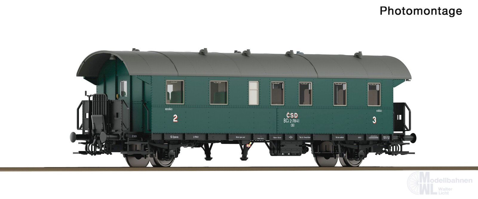 Roco 6280074 - Personenwagen Donnerbüchse CSD Ep.III 2./3.Kl. BCi TT 1:120