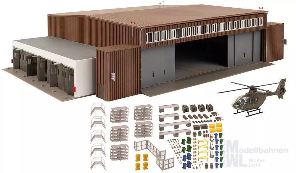 Faller 144111 - Hangar mit Hubschrauber H0 1:87