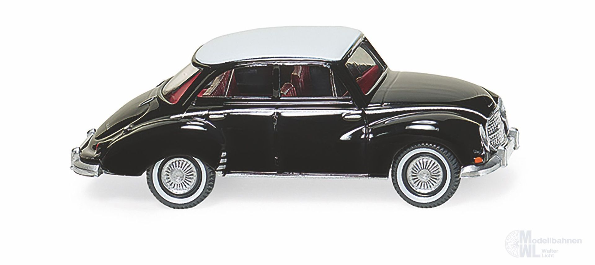 Wiking 012002 - DKW Limousine - schwarz mit Weißwandreifen H0 1:87 Wiking 012002 - DKW Limousine - schwarz mit Weißwandreifen H0 1:87