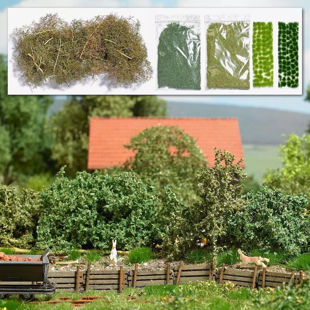 Busch 6804 - Start-Set Pflanz-Set für Waldrand, Unterholz oder Böschung H0 1:87