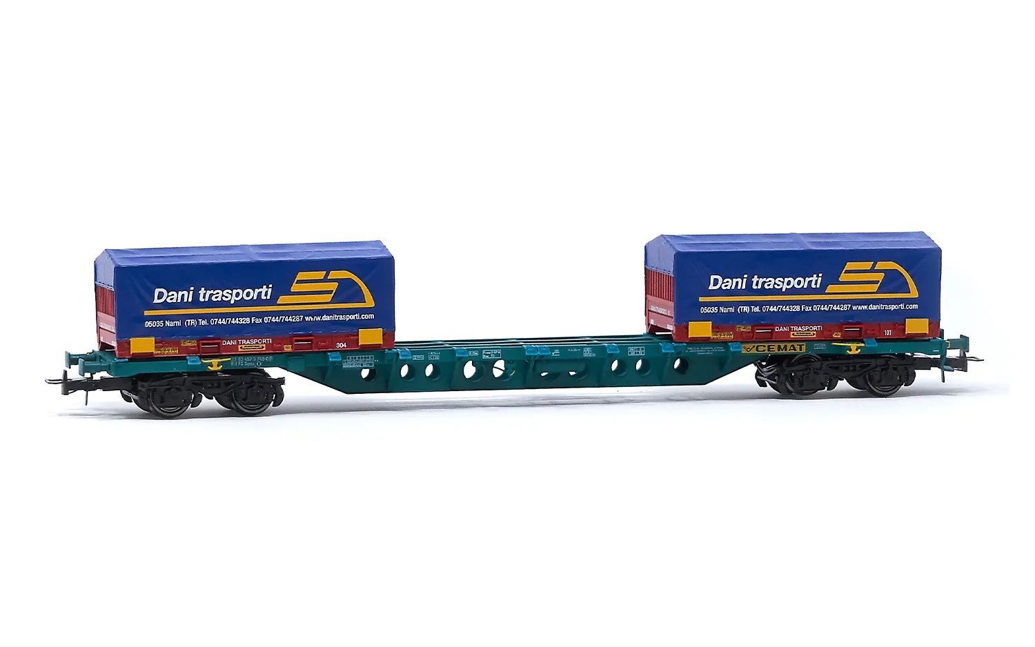 Rivarossi 6616 - Containertragwagen FS Ep.V/VI Coil Container Dani transporti H0/GL Rivarossi 6616 - Containertragwagen FS Ep.V/VI Coil Container Dani transporti H0/GL