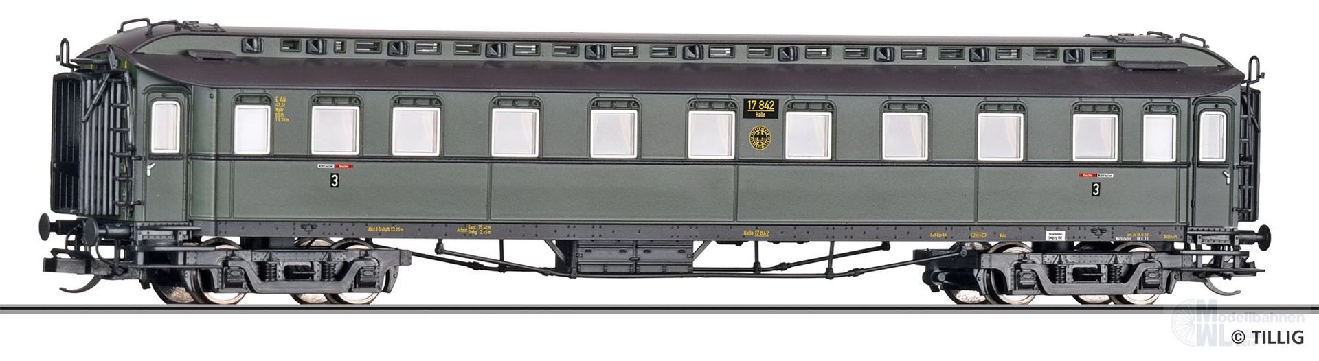 Tillig 12002 - Personenwagen DRG Ep.II 3 Kl. C4ü TT 1:120