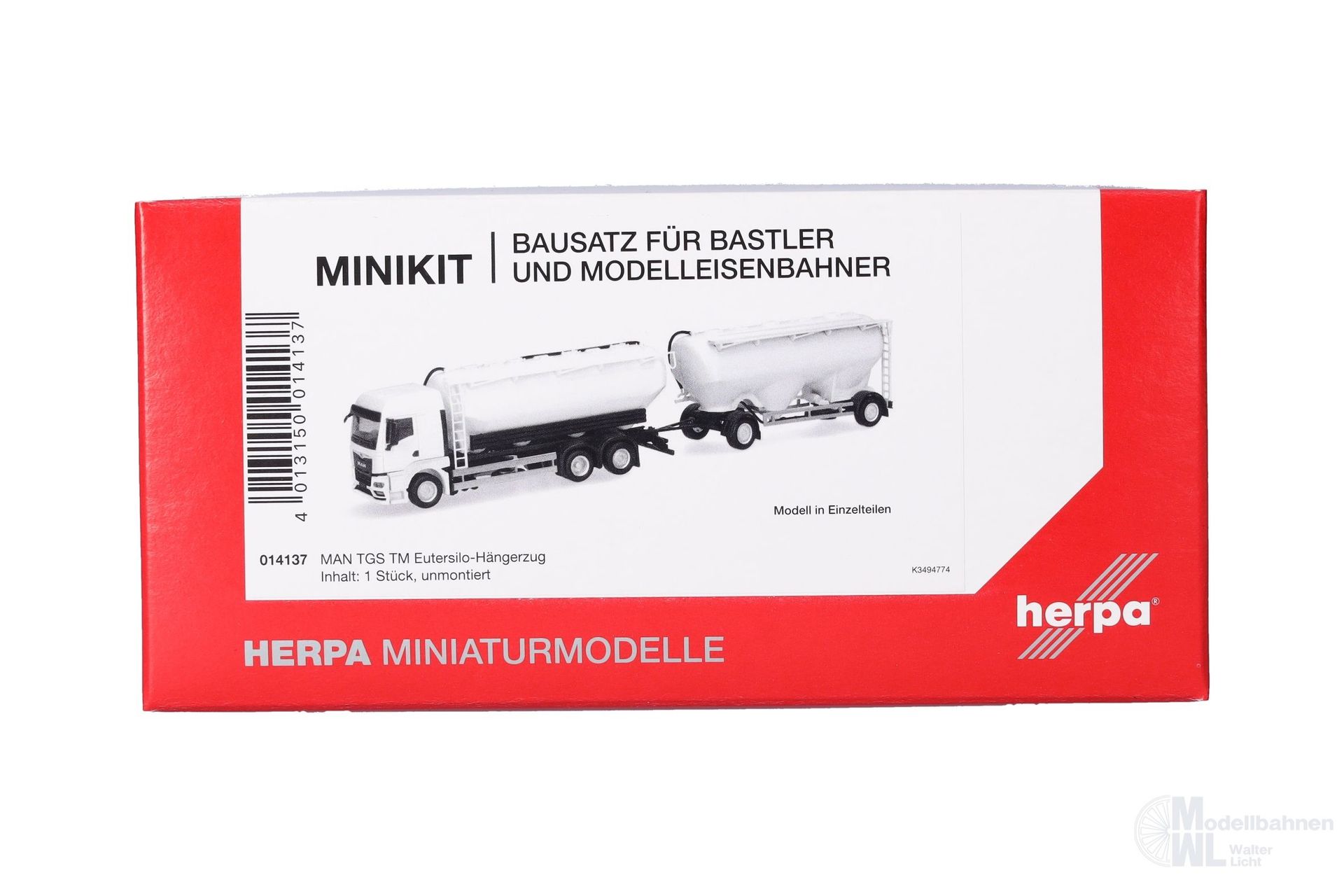 Herpa 014137 - MiKi MAN TGS TM EuterSiloHängerzug weiß H0 1:87 Herpa 014137 - MiKi MAN TGS TM EuterSiloHängerzug weiß H0 1:87