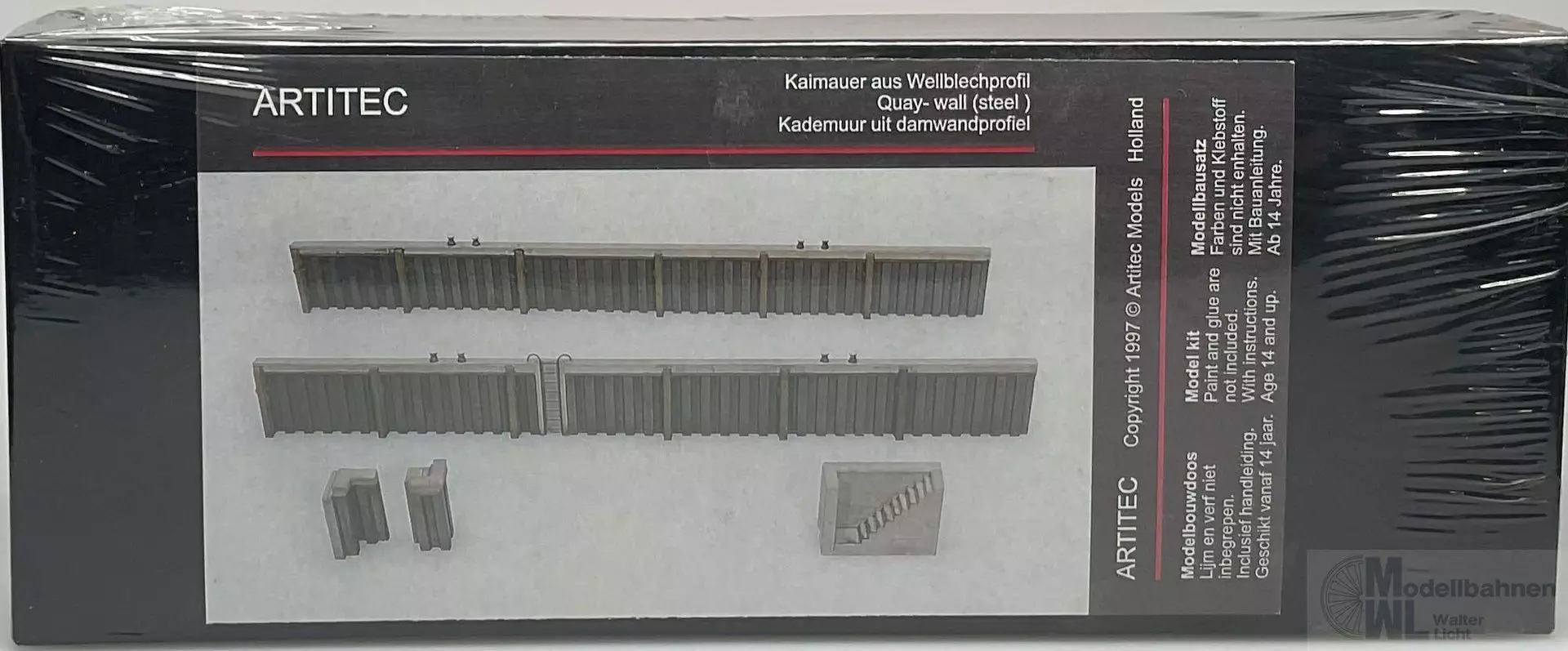 ARTITEC b.v. 10144 - Kaimauer aus Spundwand BAUSATZ H0 1:87