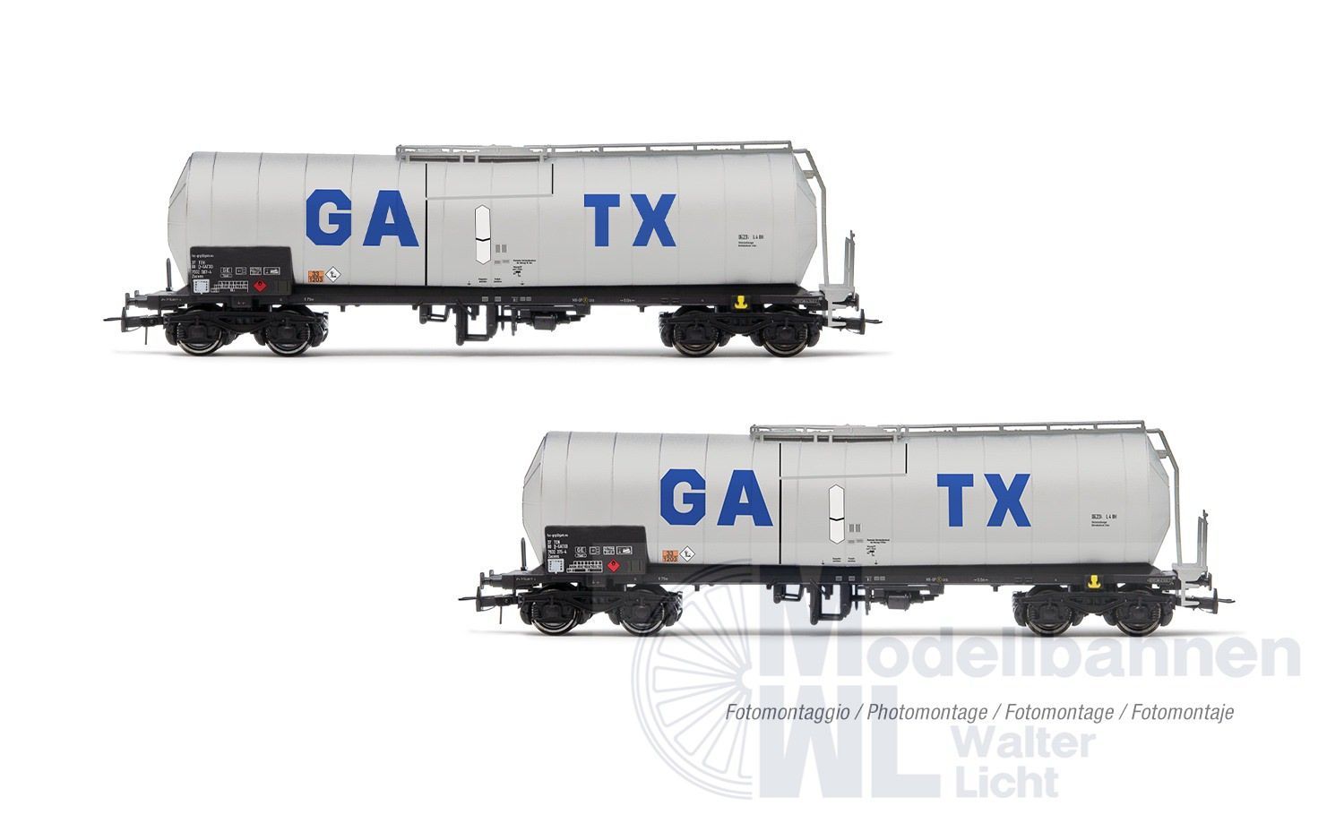 Rivarossi 6667 - Kesselwagen Set GATX Ep.VI 3.tlg. H0/GL