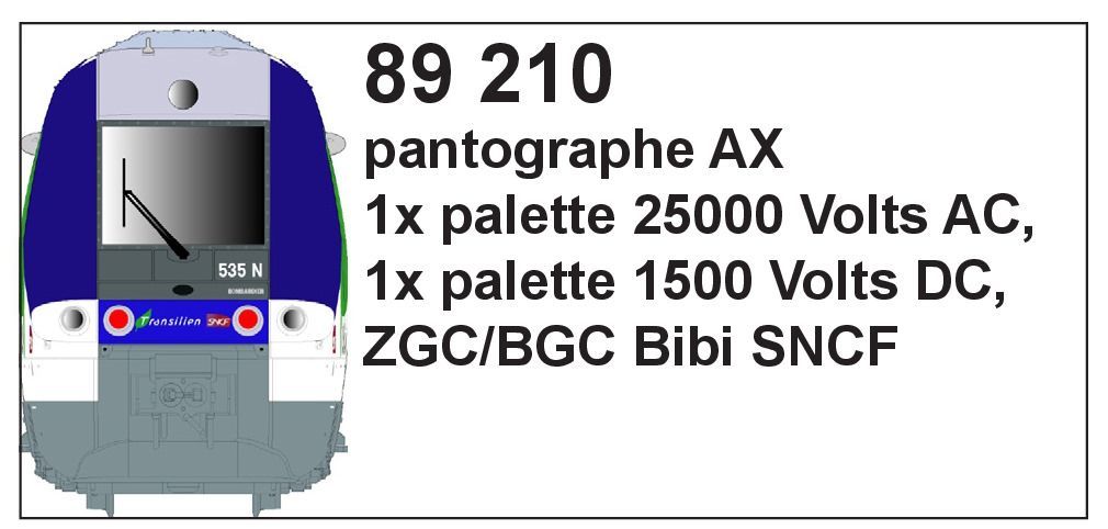 LS Models 89210 - Pantograph (AX) für ZGC/BGC H0 1:87