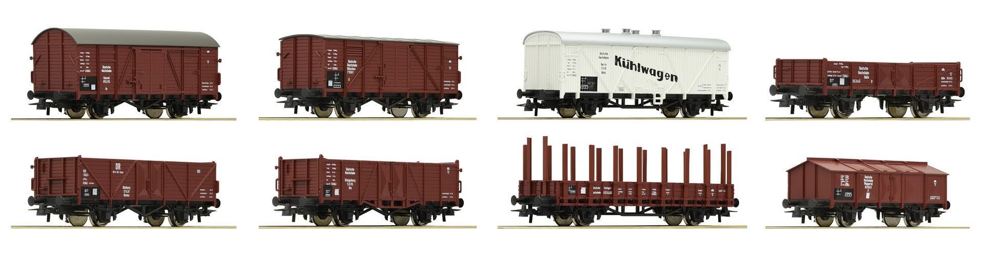 Roco 44003 - Güterwagen Set DRG Ep.II 8 teilig H0/GL