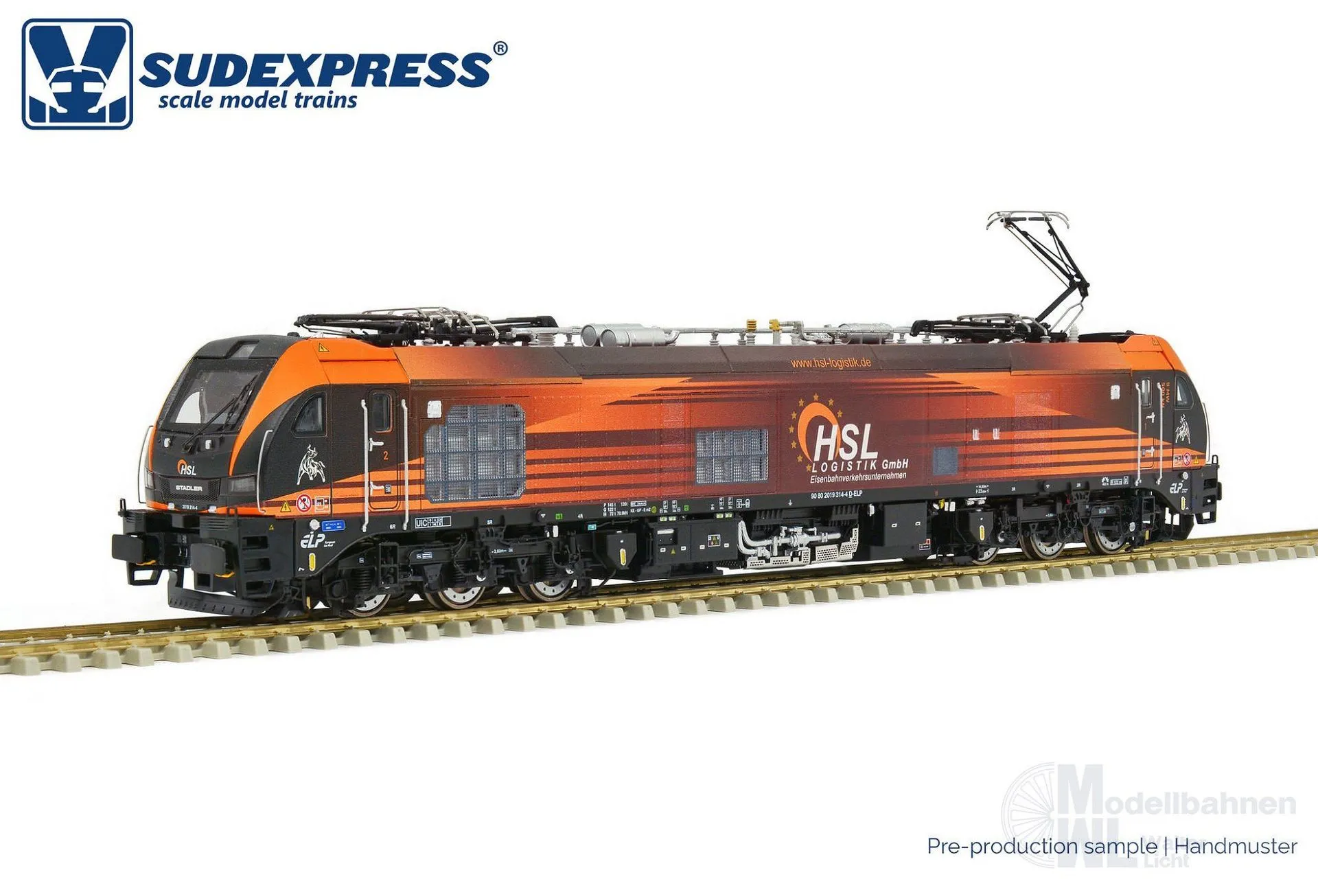 Sudexpress S0193140 - Zweikraftlok BR 2019 314-4 Euro 9000 HSL Ep.VI H0/GL Sound
