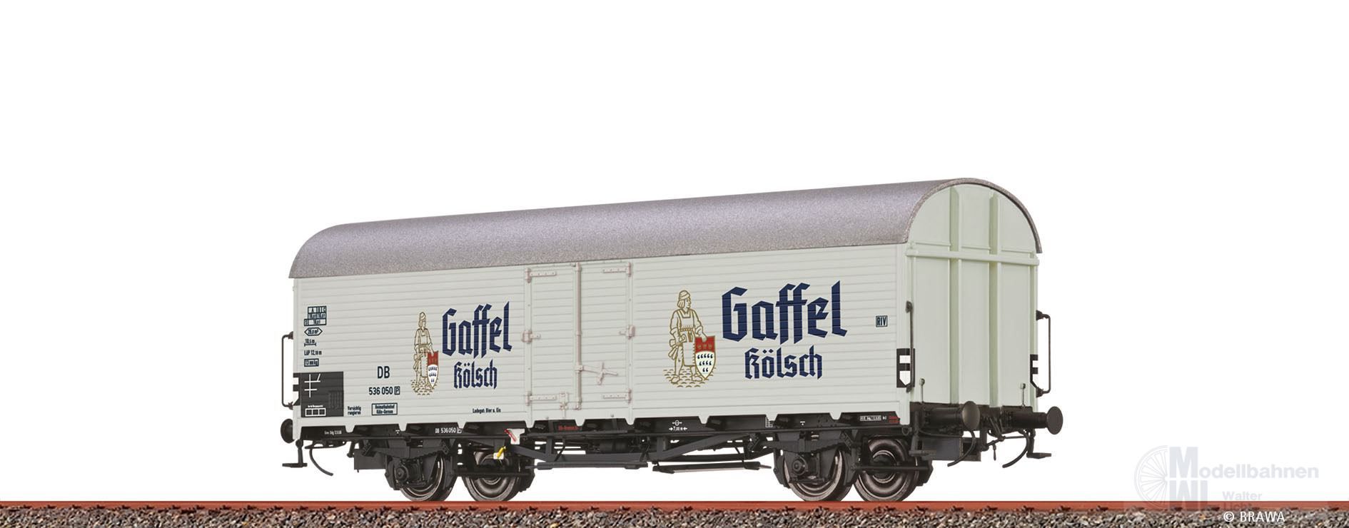 Brawa 47642 - Kühlwagen DB Ep.III Tnfhs38 Gaffel Kölsch H0/GL