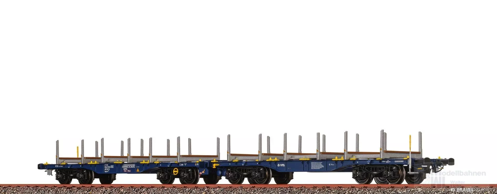 Brawa 50666 - Drehgestellflachwagen ÖBB Ep.VI Sggrrs H0/GL