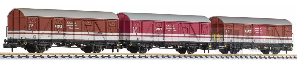 Liliput 260153 - Güterwagen Set NVAG Ep.V 3.tlg. N 1:160