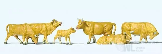 Preiser 10147 - Kühe hellbraun H0 1:87