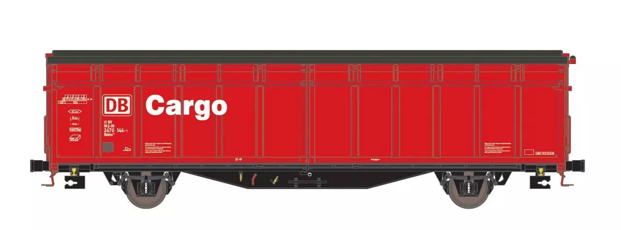 Hobbytrain 45002 - Schiebewandwagen DB Cargo Ep.VI Hbbillns verkehrsrot H0/GL