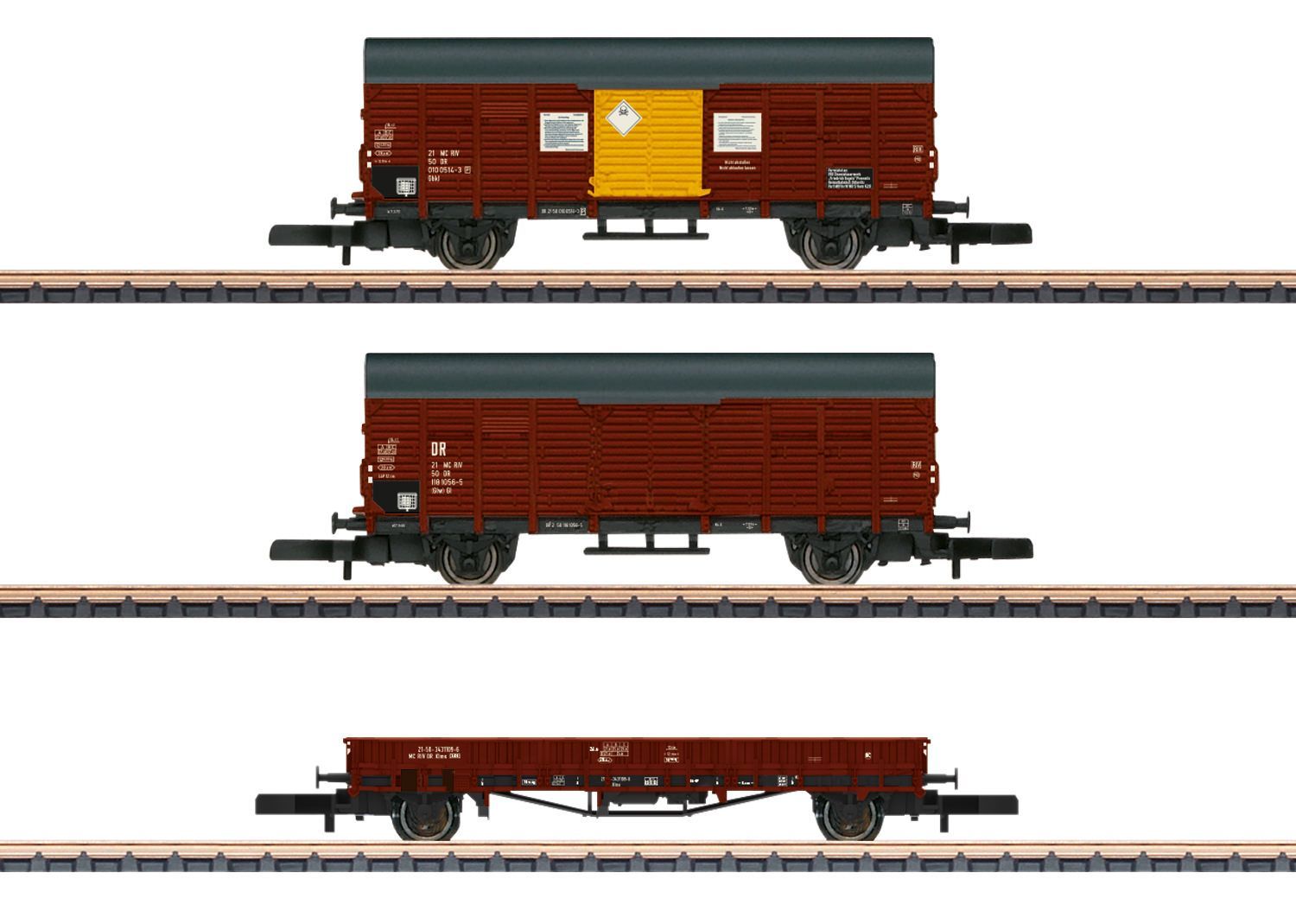 Märklin 82268 - Güterwagen Set DR Ep.IV 3.tlg. Z 1:220