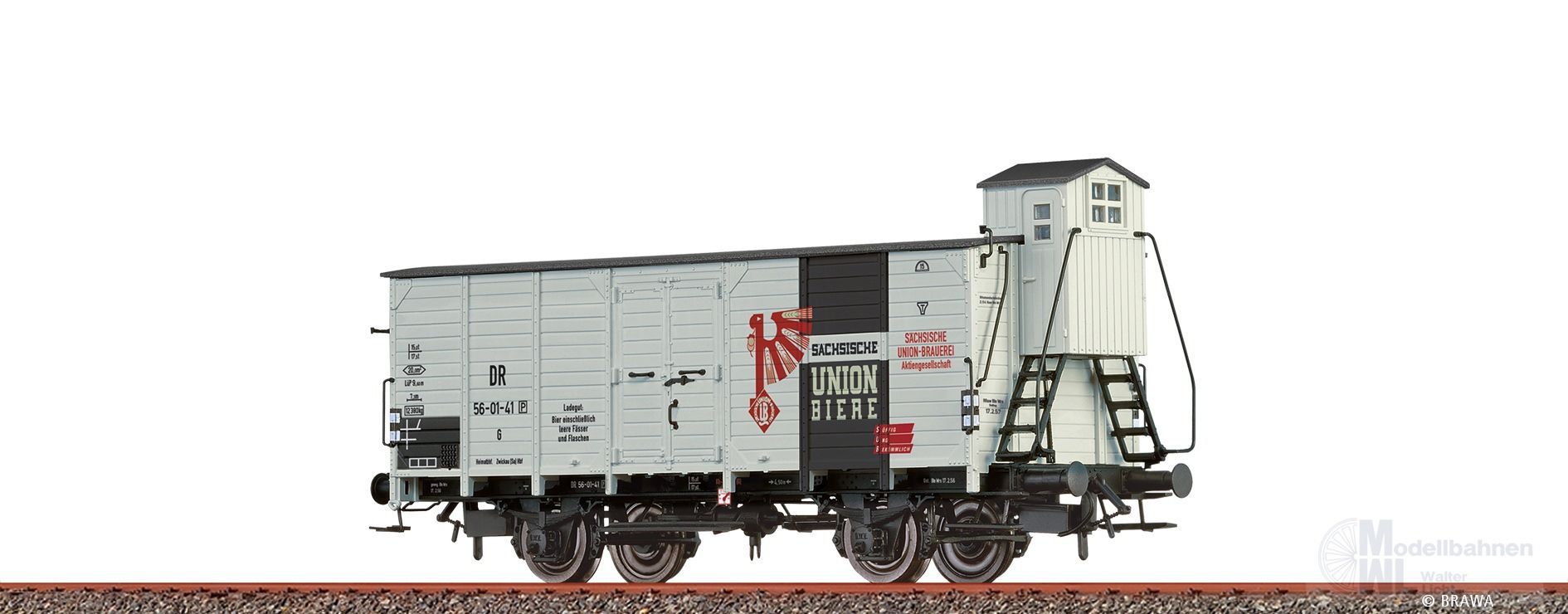 Brawa 50705 - Güterwagen ged. G10 DR Ep.III Sächsische Union Biere H0/GL