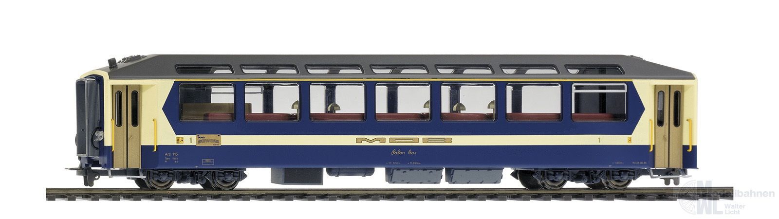 Bemo 3295305 - Panoramawagen MOB Ep.IV Ars 115 Salon-Bar H0m