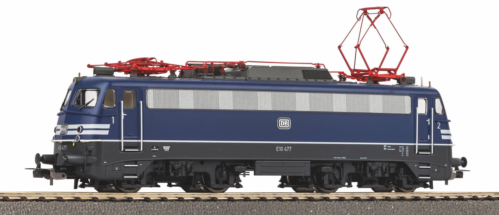 Piko 51968 - E-Lok E 10 477 DB Ep.III mit Warnstreifen H0/GL