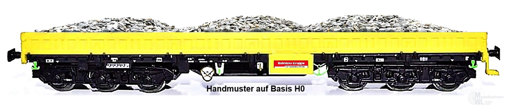 NPE NW52933 - Schwerlastwagen DB Ep.VI Samms-u 454 Bauzug Schotter TT 1:120