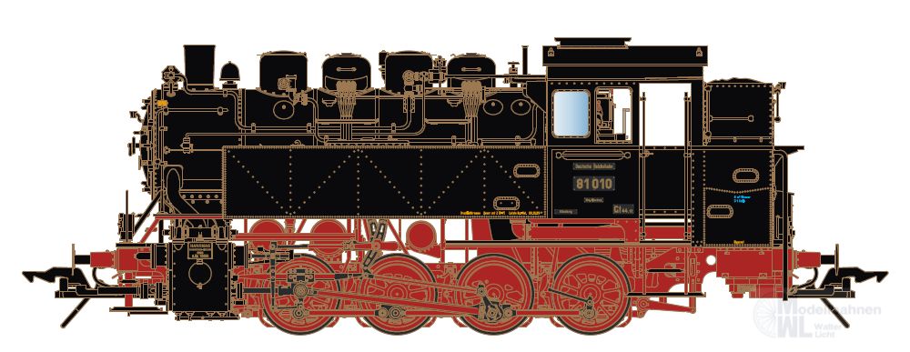 Lenz 40281-03 - Dampflok BR 81 010 DRG Ep.II Spur 0